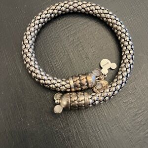 Disney “Mickey Ears” Silver Braided Bracelet